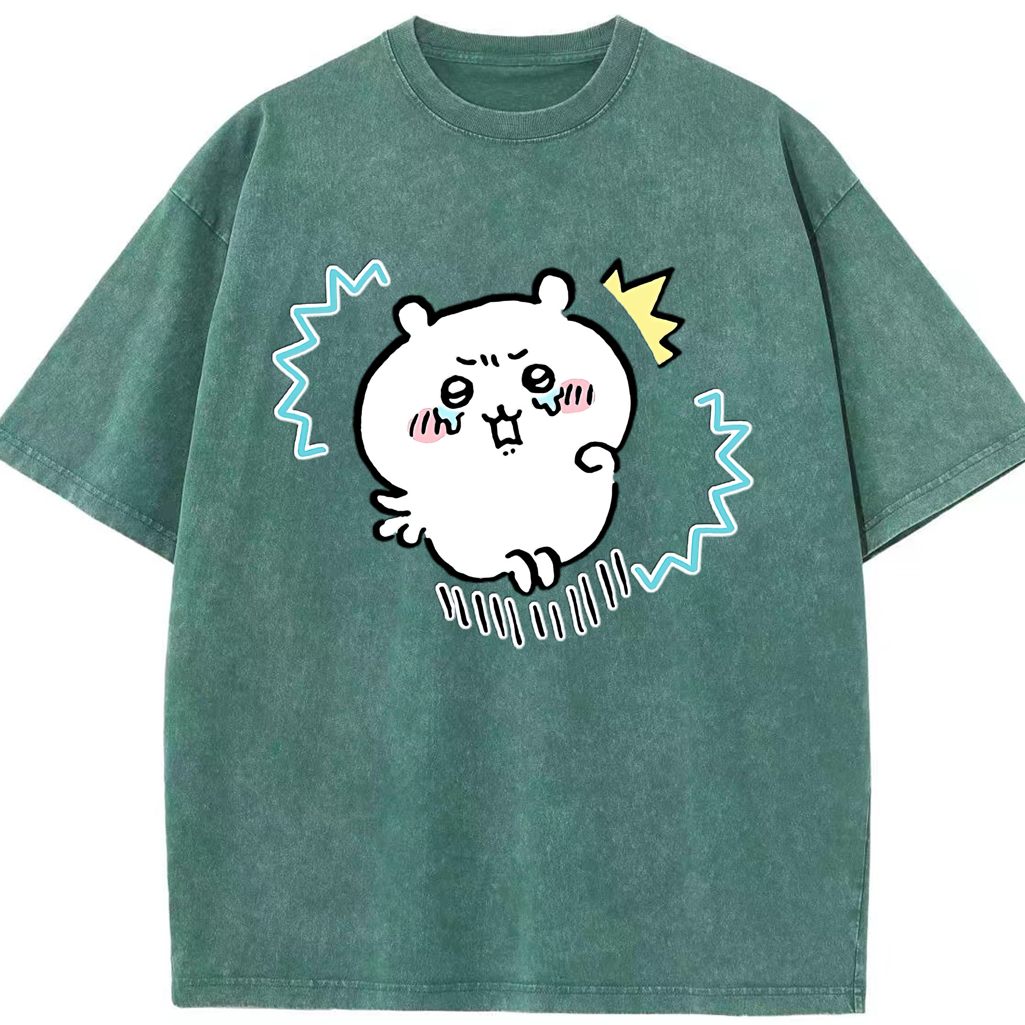 （画像用） ちいかわ ちいかわ Chii-kawa chiikawa 綿100% ヴィンテージ風 半袖Tシャツ（フロントプリント）